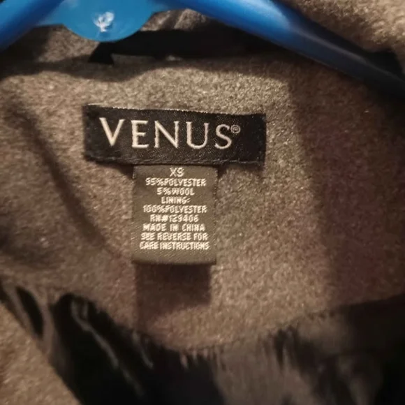 VENUS Gray Shark Tooth Hem Coat - Picture 4 of 4